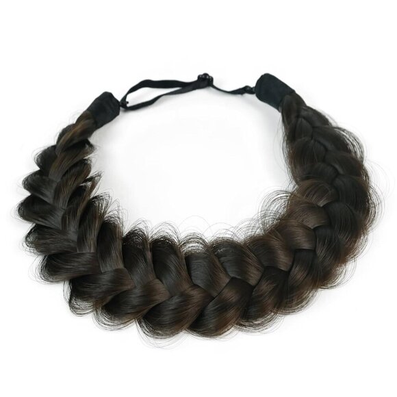 Synthetic Hair Braided Headband Fluffy Wide Strands Wedding Beauty Accessory main image 4